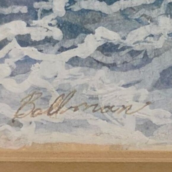 Framed Coastal Watercolor Landscape Painting By Ballman - Picture 3 of 7